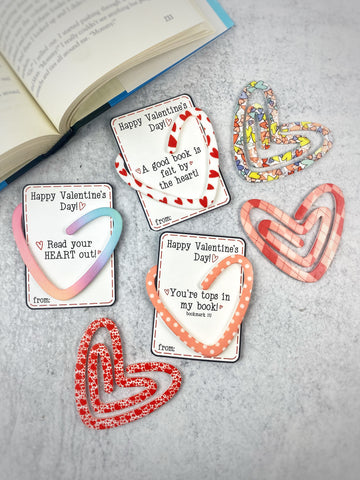 Heart Shape Bookmark Valentine's Day Cards