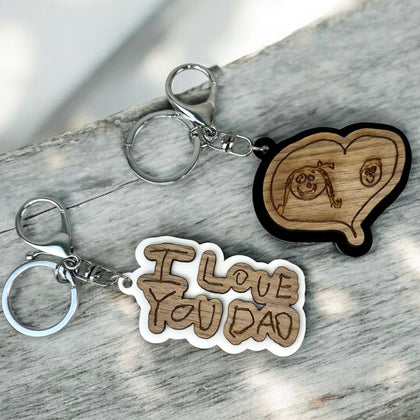 Handwriting/Drawing Keychain