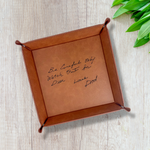 Engraved Handwriting Valet Tray