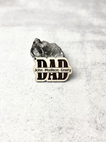 Dad Wooden Keychain